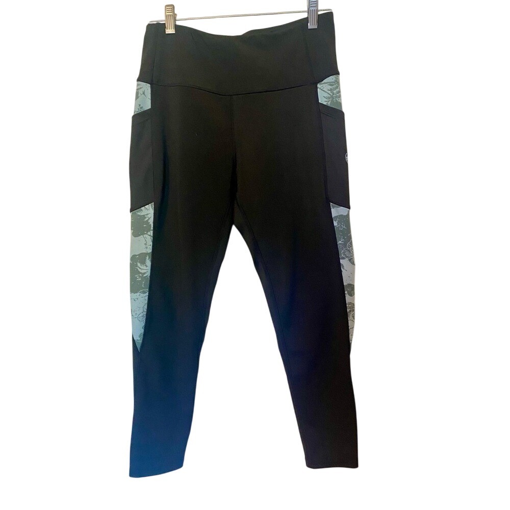 Body Glove Black/Hunter Green Capri Leggings